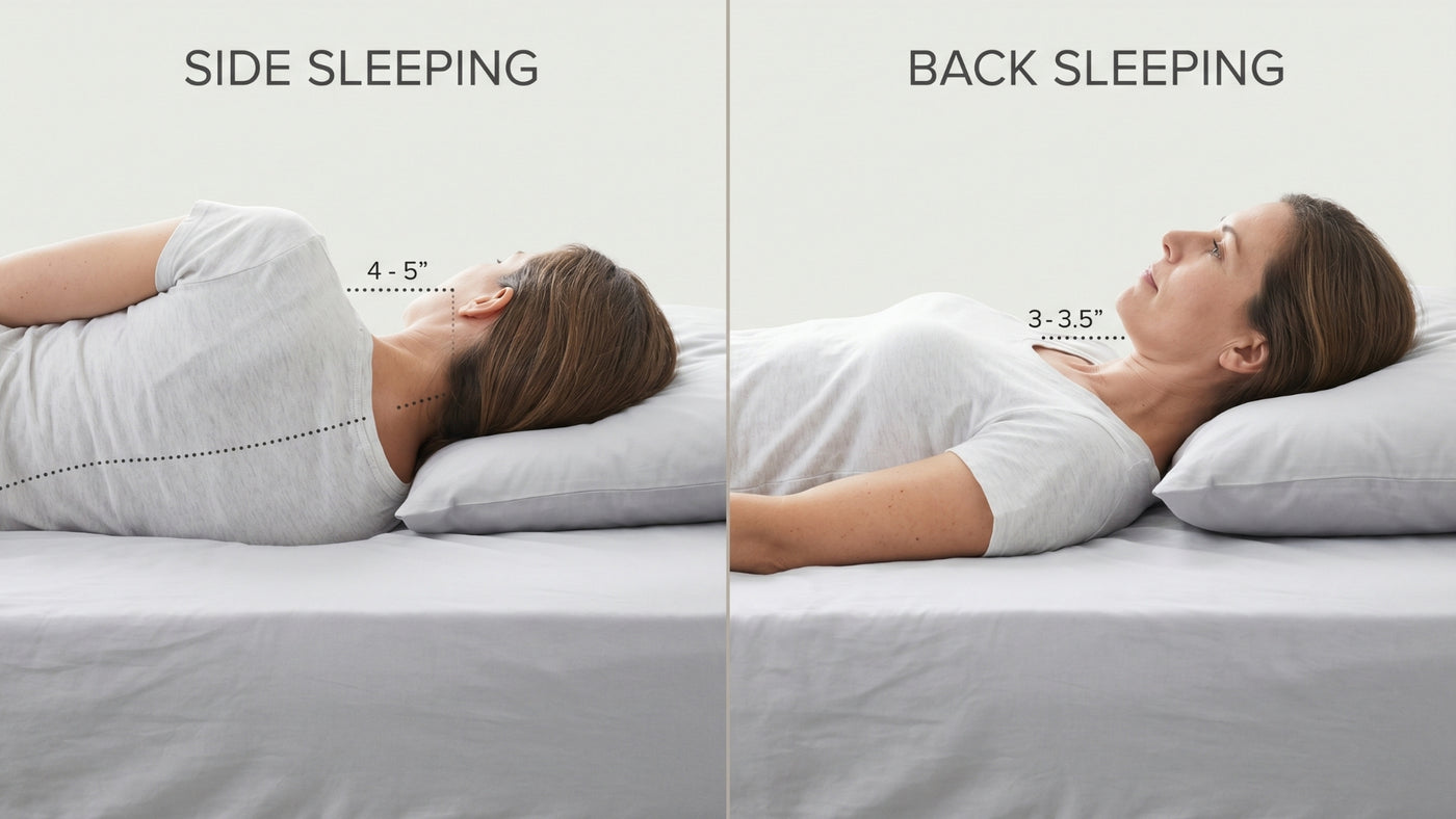 Side vs back sleeping diagram