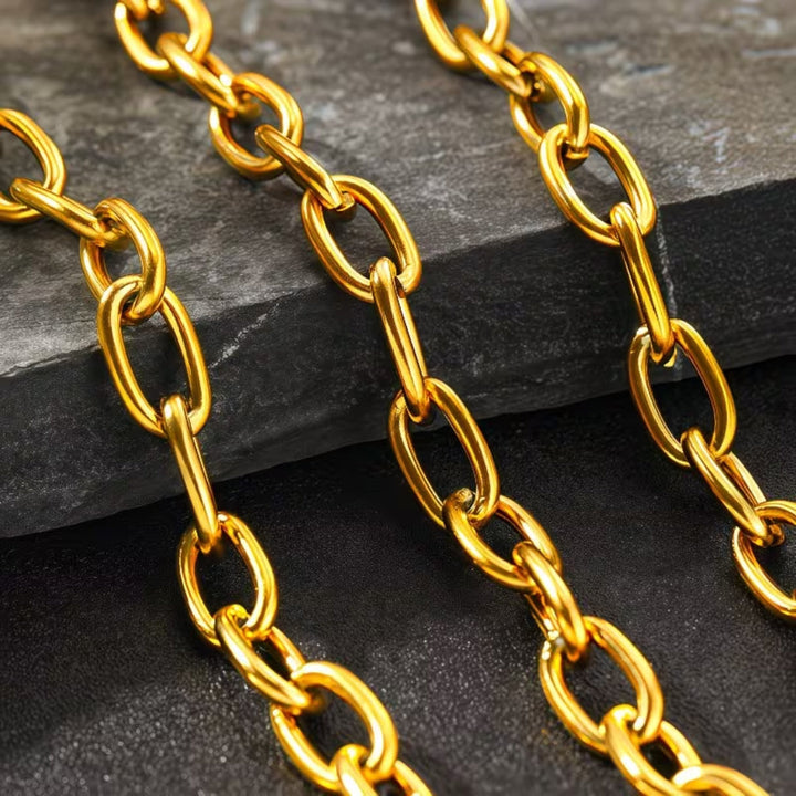 Bold Oval Link Necklace &amp; Bracelet Set