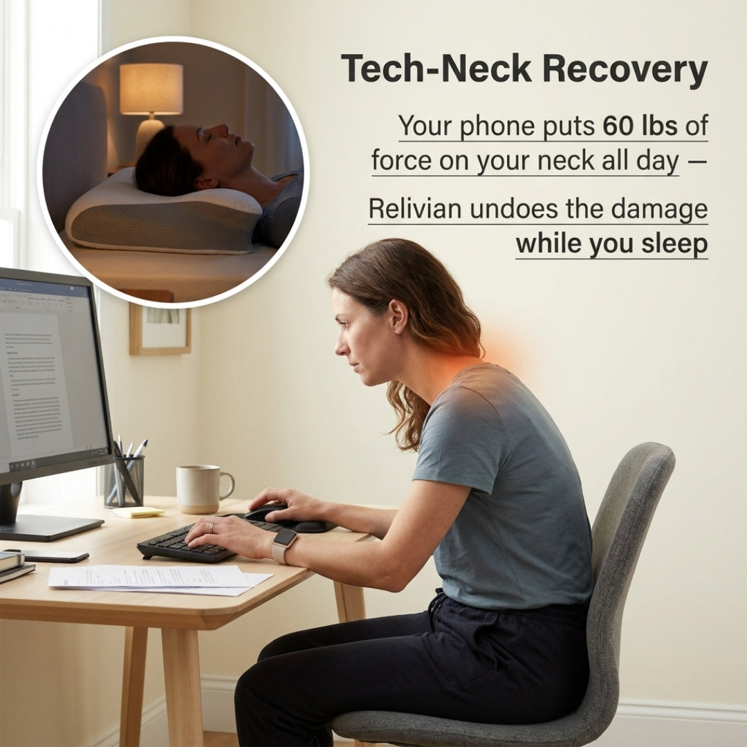 Relievian 2-in-1 Cervical Contour Pillow