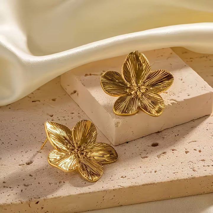 Textured Bloom Stud Earrings
