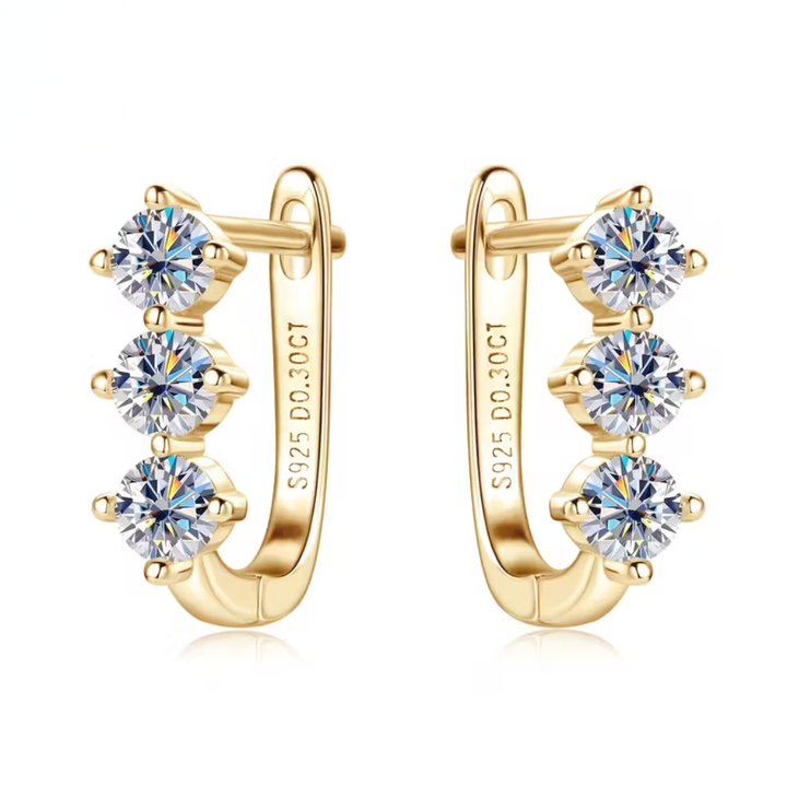 Three-Stone Earrings