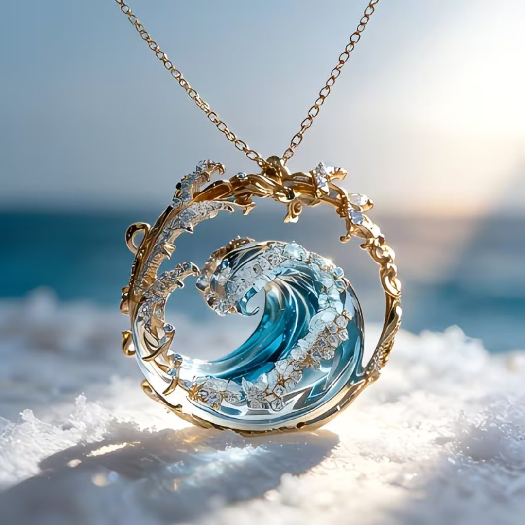 Ocean Call Crystal Pendant Necklace