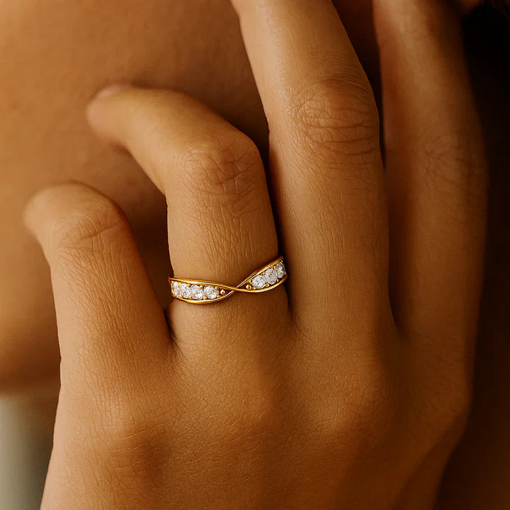 Open Pavé Arc Ring