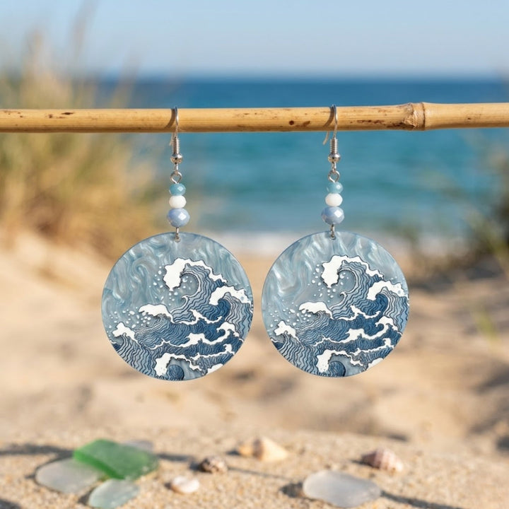 Rounded Ocean Earrings
