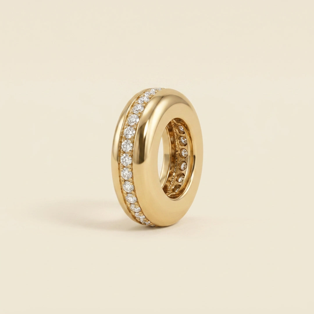 Noelle Pavé Dome Birthstone Charm Diamond