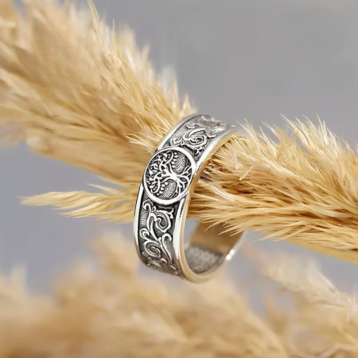 Engraved Tree of Life Band Ring
