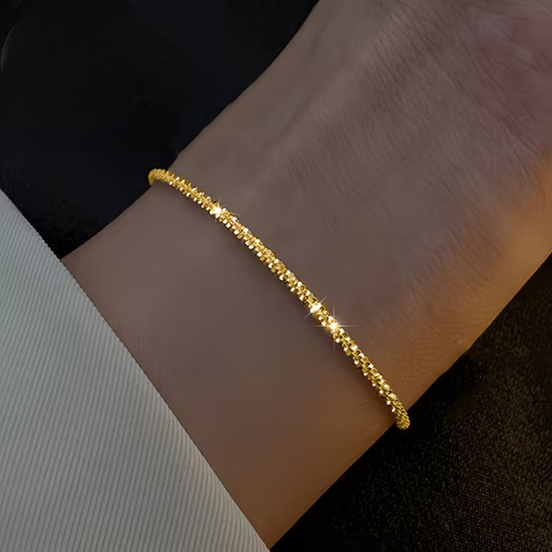 Minimalist Textured Chain Bracelet