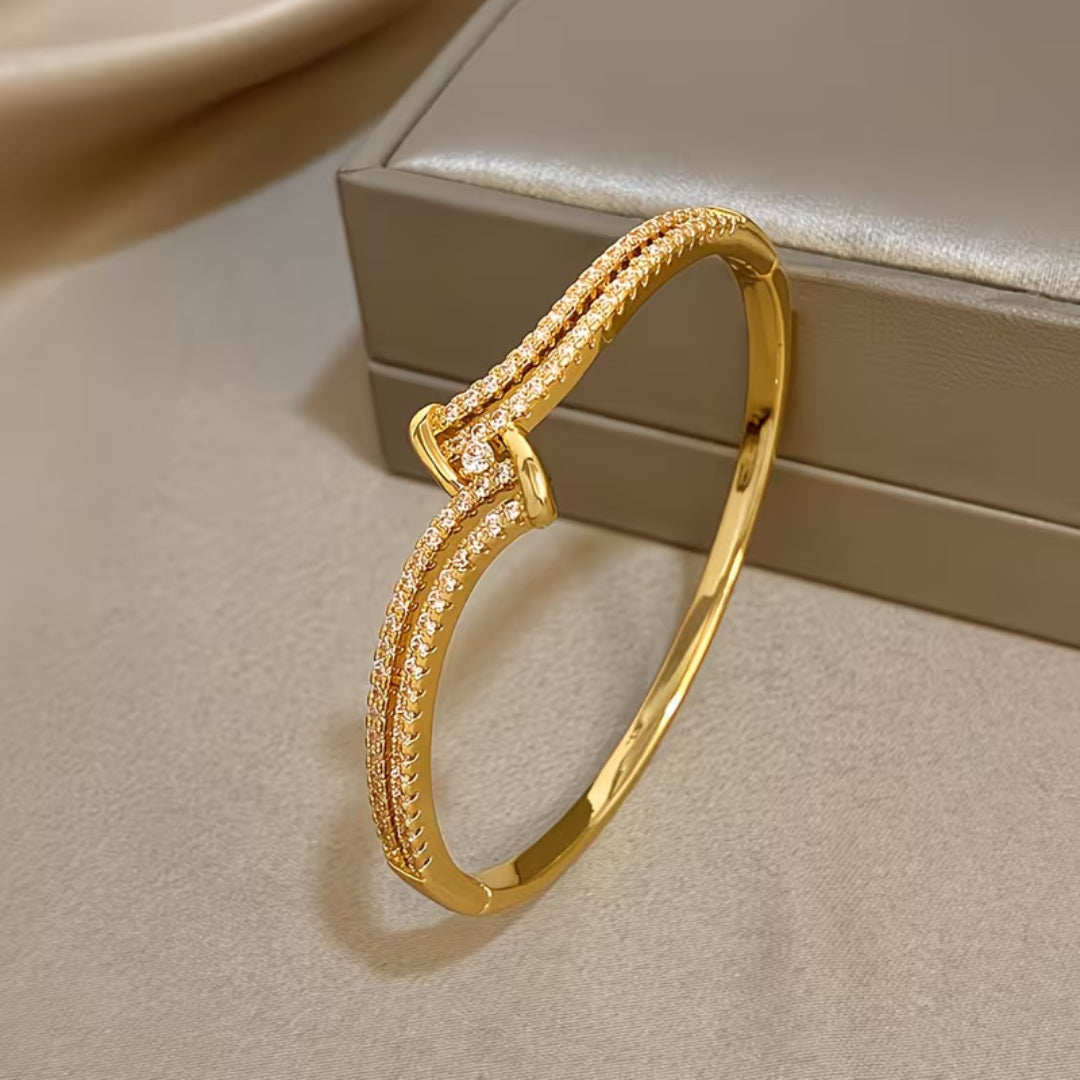 Crystal Knot Cuff Bracelet