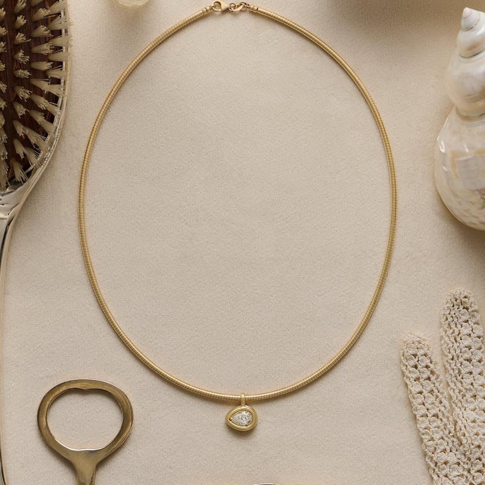 Colette Pendant Pear Diamond Necklace