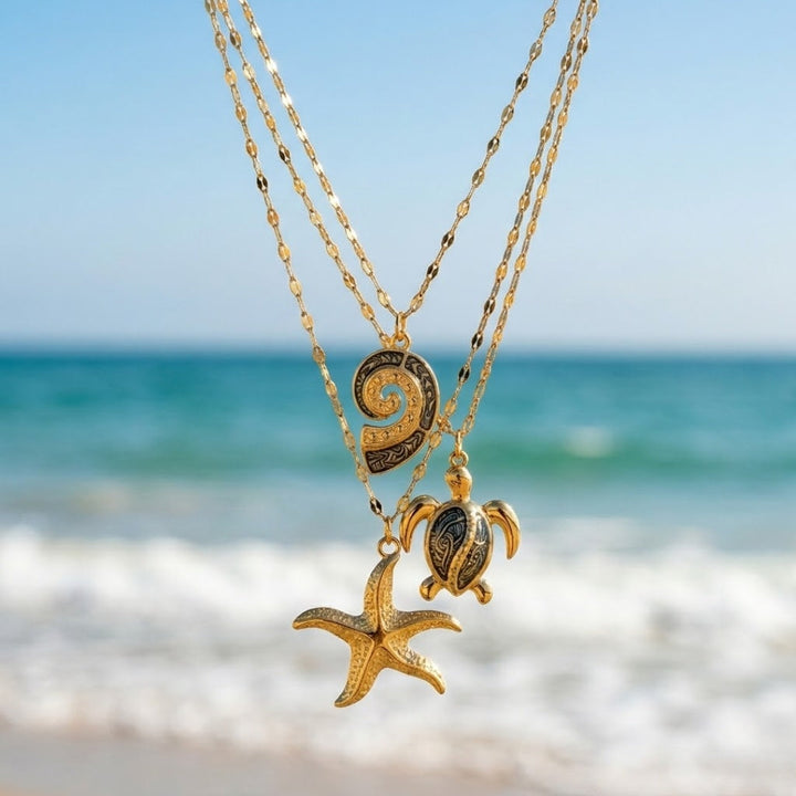 Ocean Charm Necklace Set