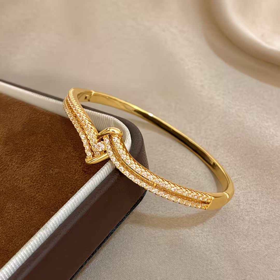 Crystal Knot Cuff Bracelet