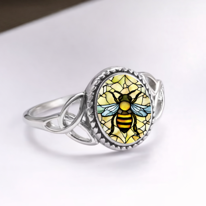 Bee Seal Silver Ring