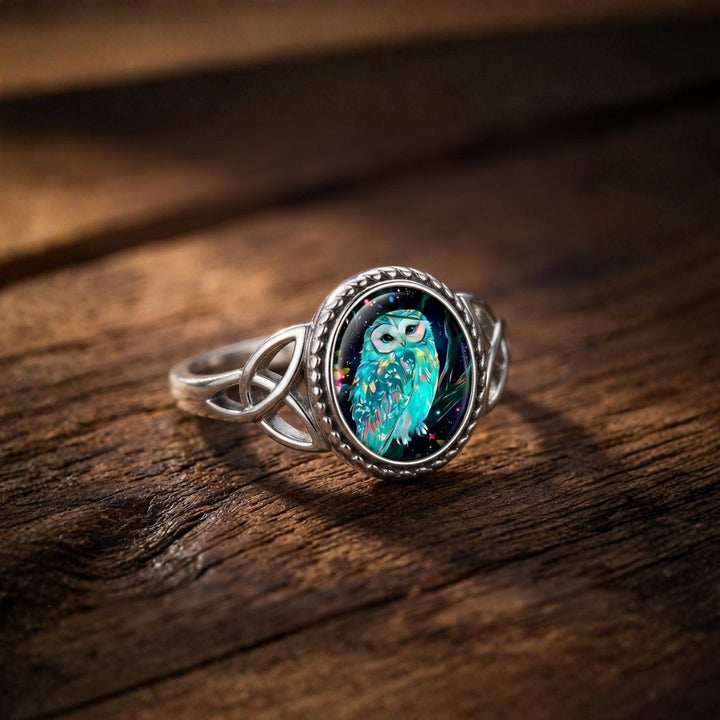 Fantasy Owl Silver Ring