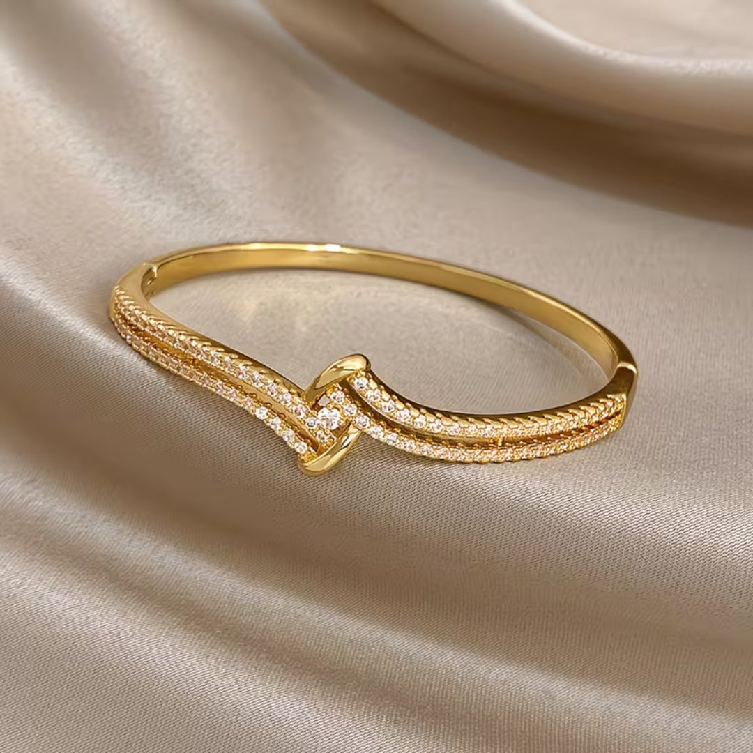 Crystal Knot Cuff Bracelet