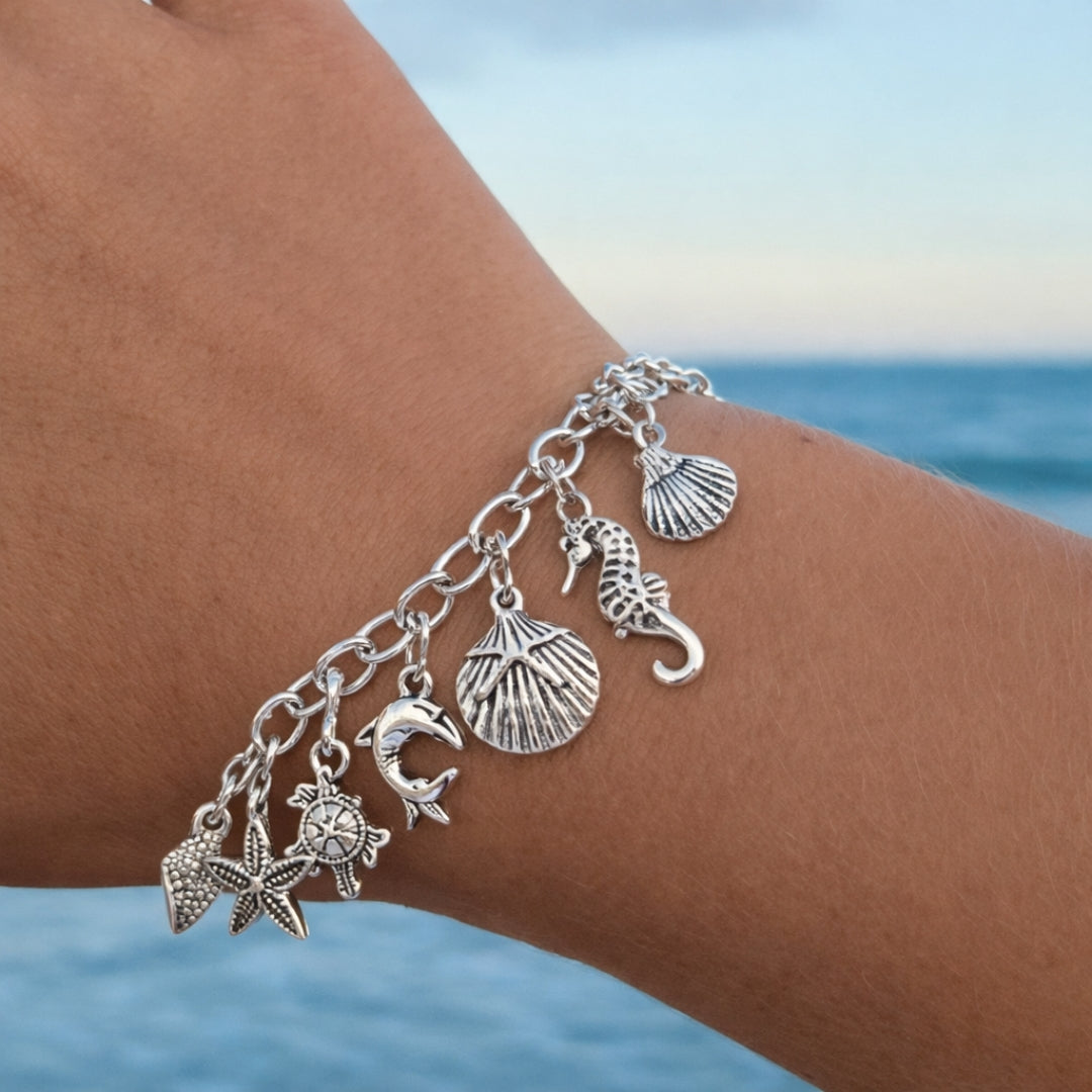 Adjustable Ocean Charms Bracelet