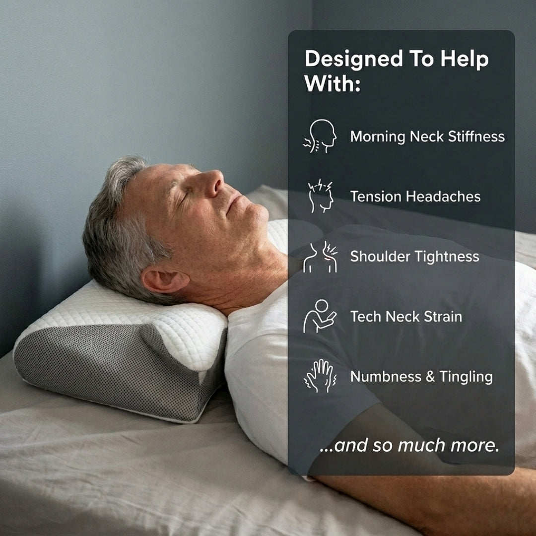 Relievian 2-in-1 Cervical Contour Pillow