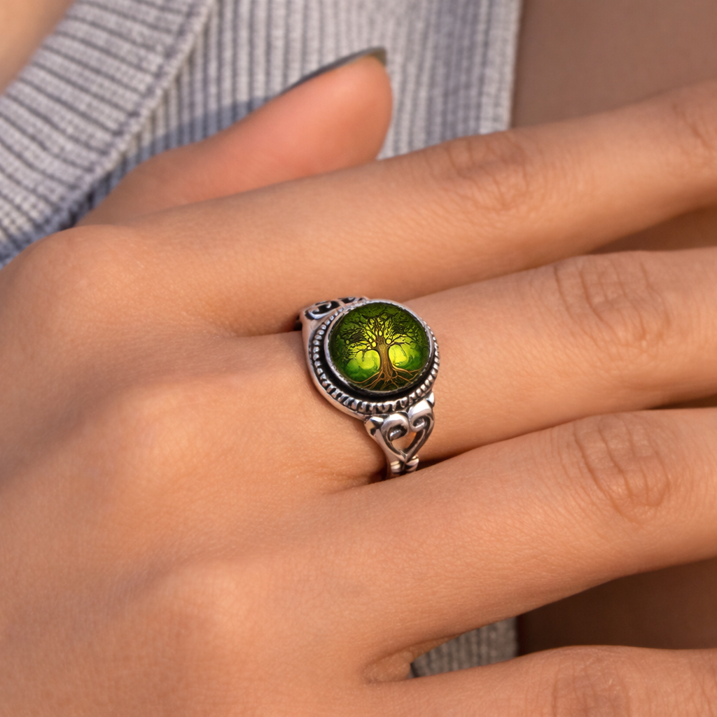 Tree of Life Seal Silver Ring