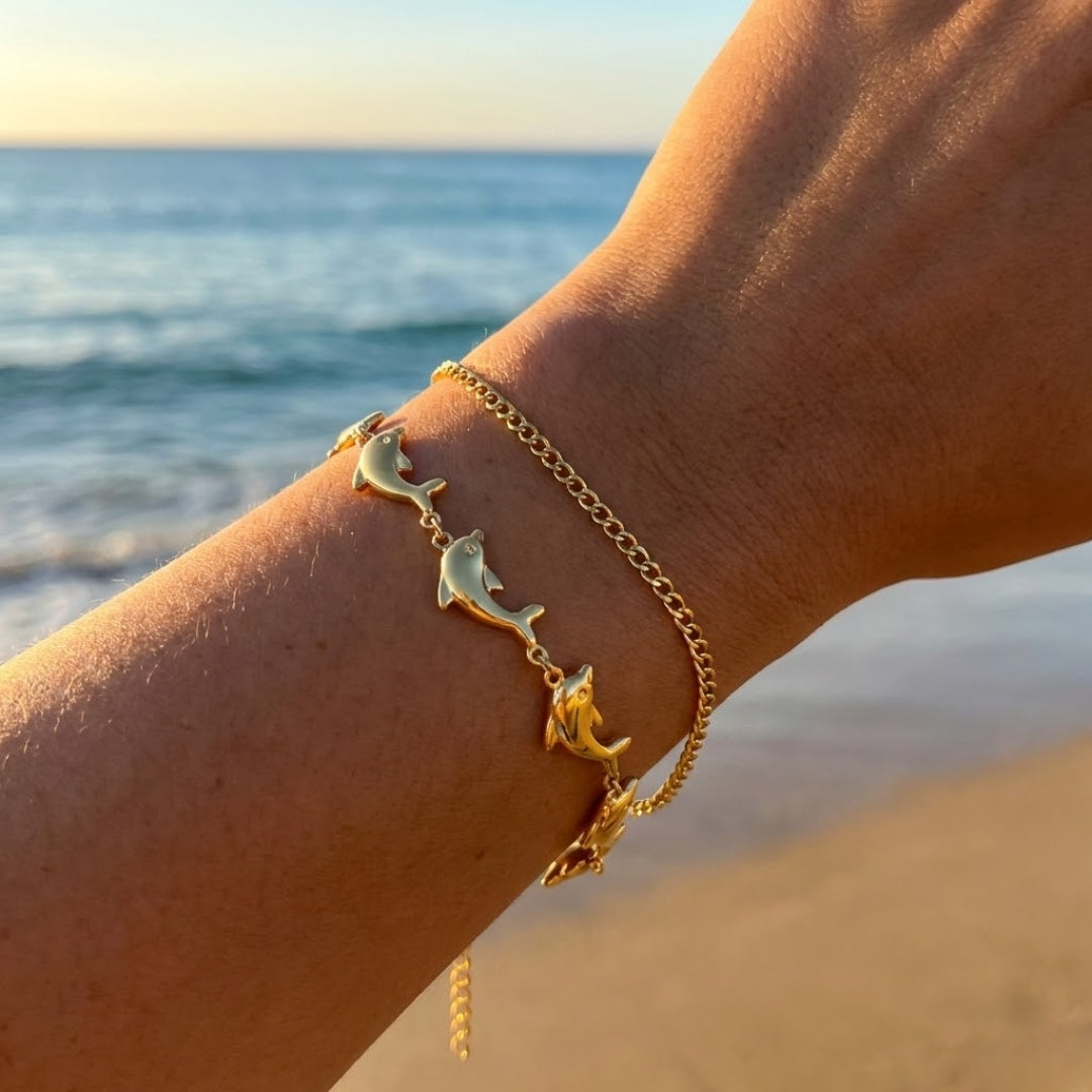 Golden Dolphin Trail Bracelet