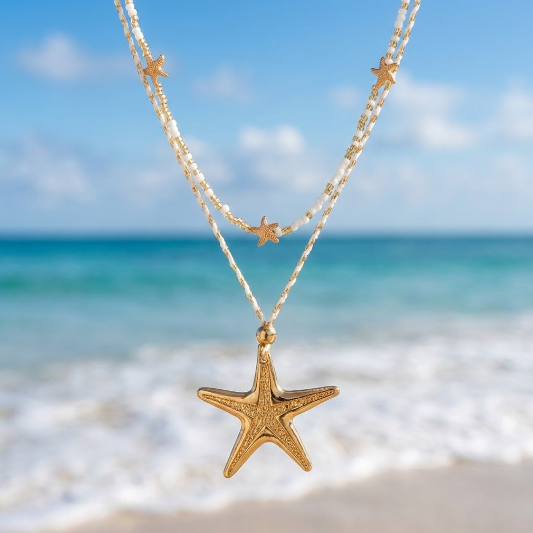 Golden Starfish Necklace