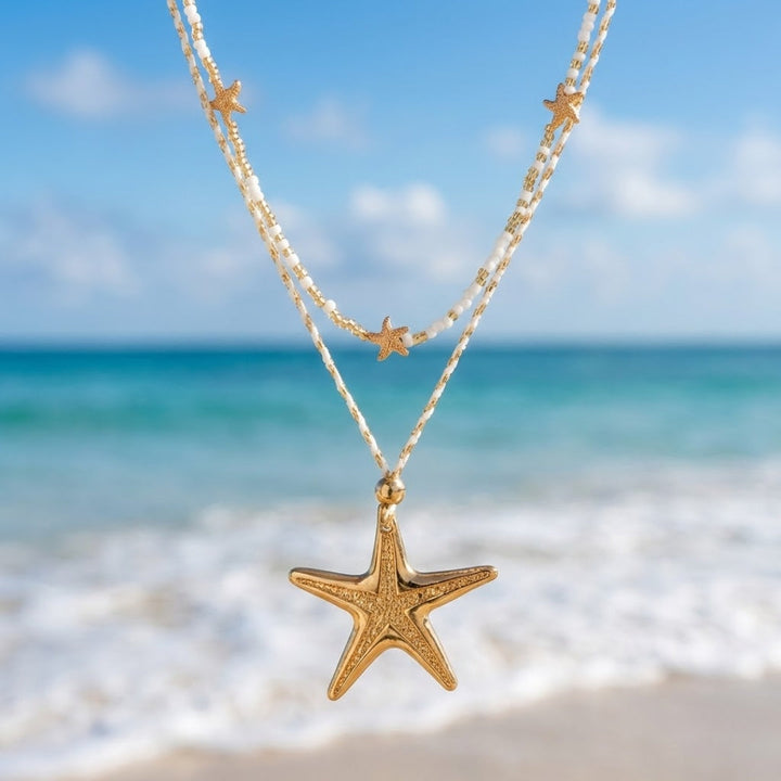 Golden Starfish Necklace