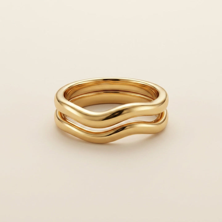 Madison Wave Ring Set
