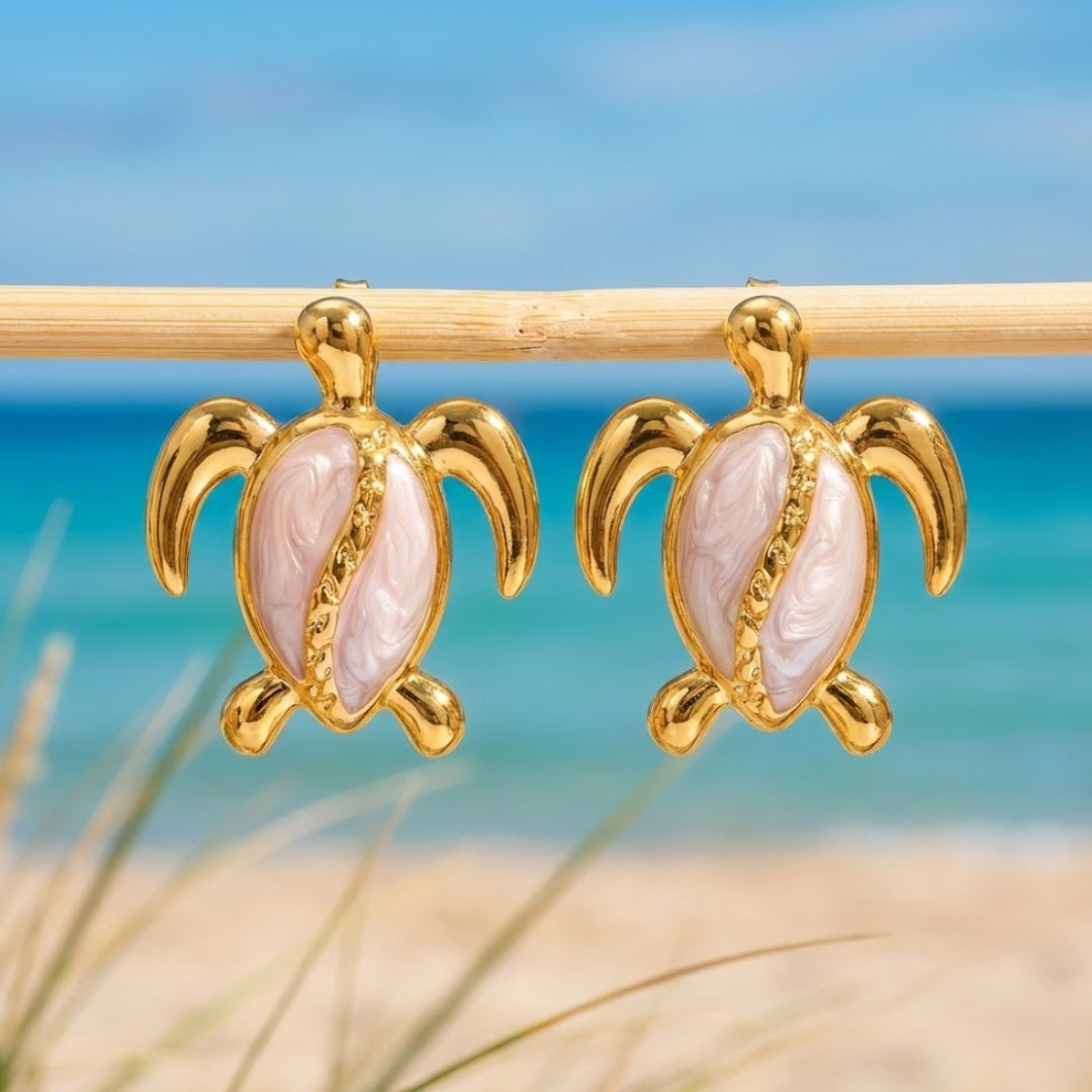 Turtle Gold Earrings