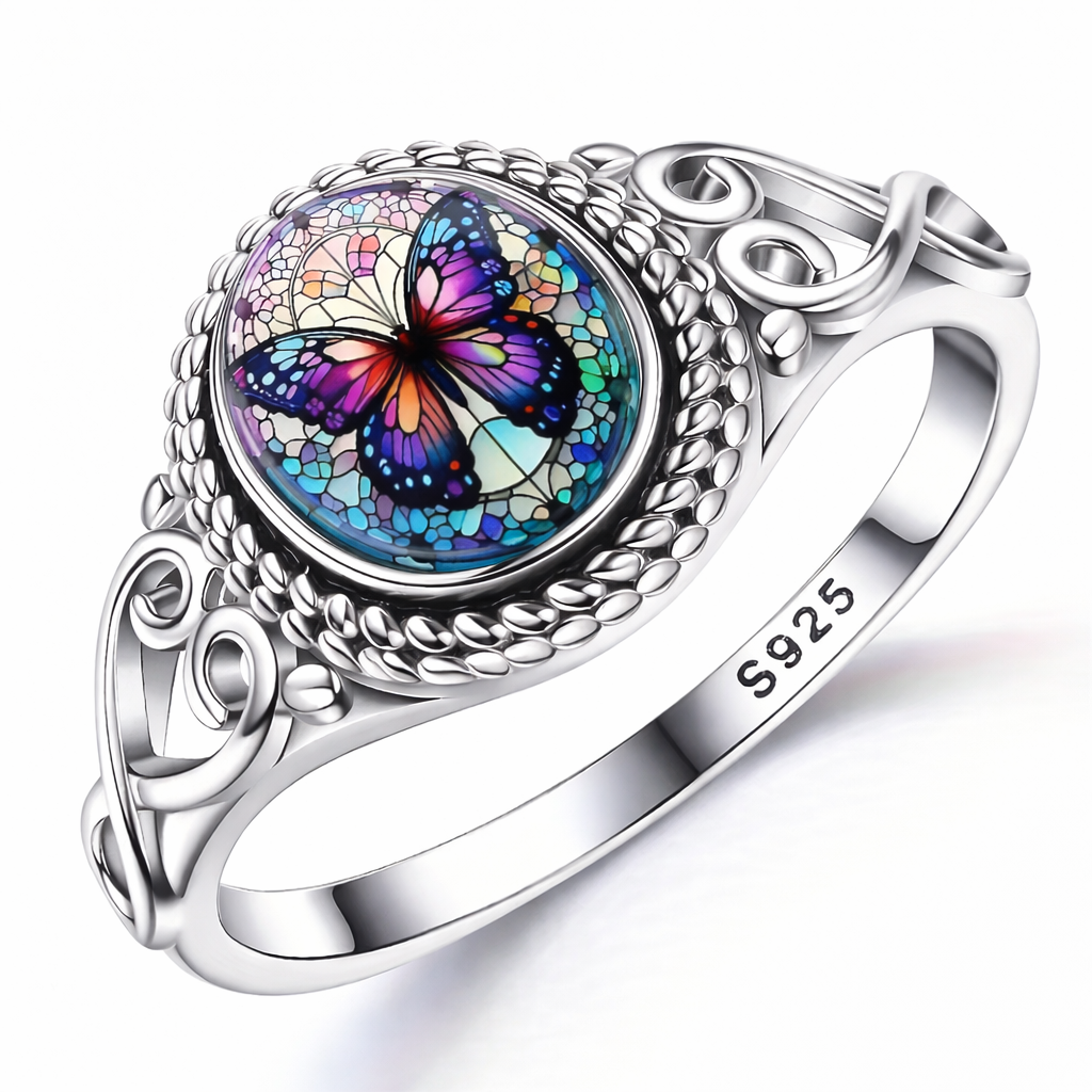 Butterfly Seal Silver Ring