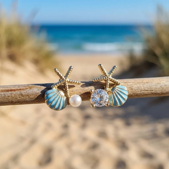 Seashell Gold Earrings