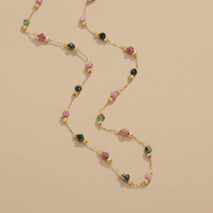 Lulu Spring Beaded Stone Necklace