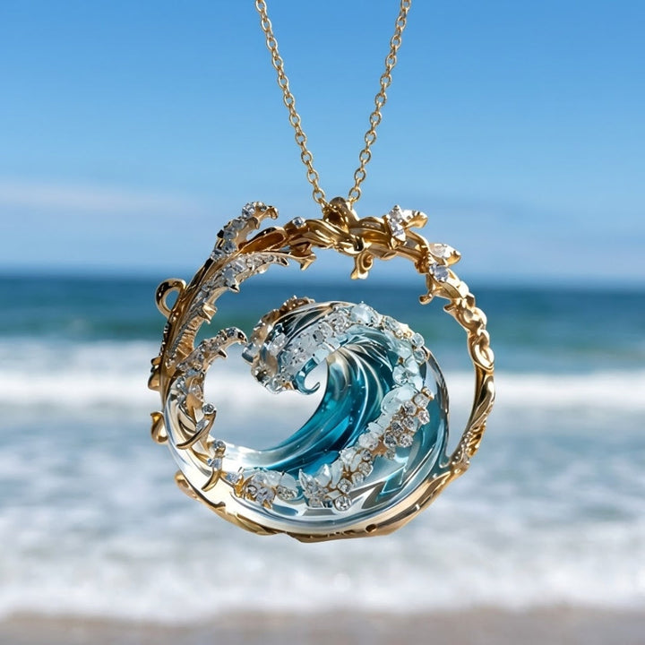Ocean Call Crystal Pendant Necklace