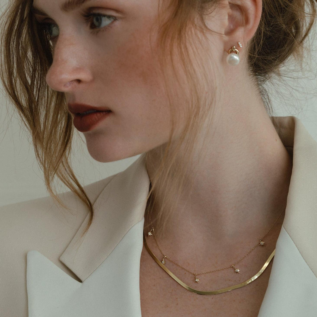 Carter Herringbone Chain Necklace
