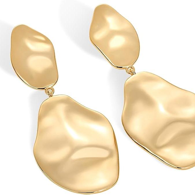 Ripple Wave Earrings | Gold