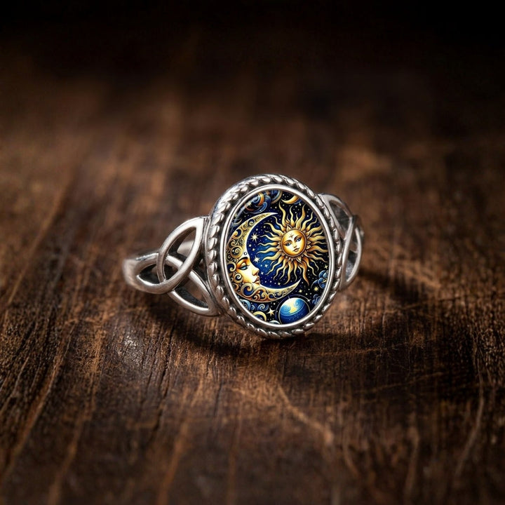 Cosmic Seal Silver Ring