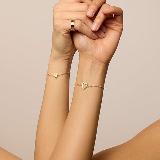 Radiant Heart Bracelets | Gold