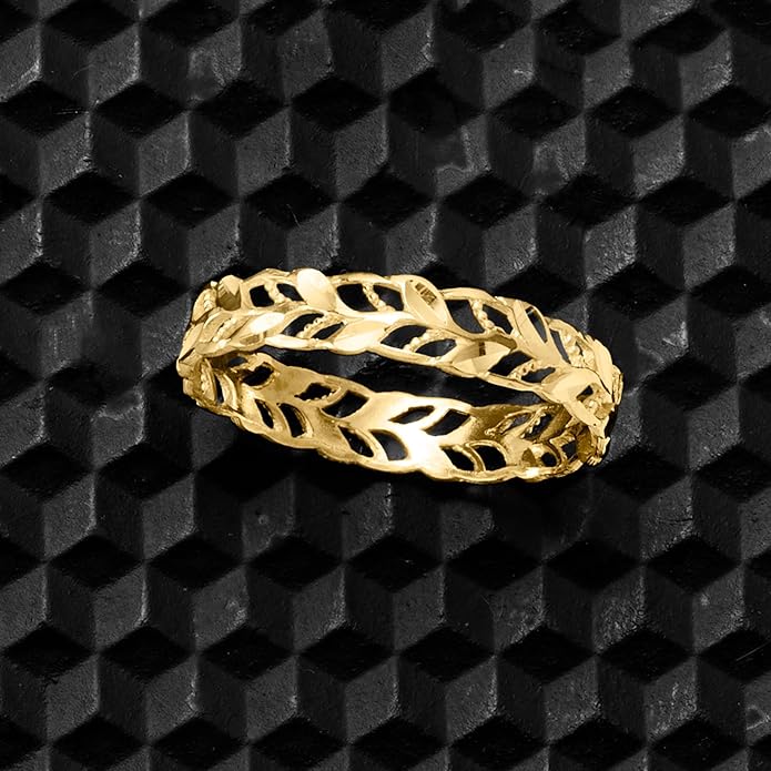 Golden Laurel Leaf Ring