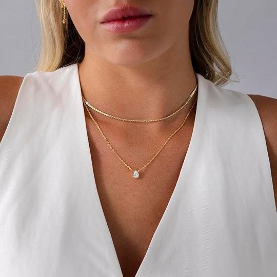 Halo Layered Necklace | Gold