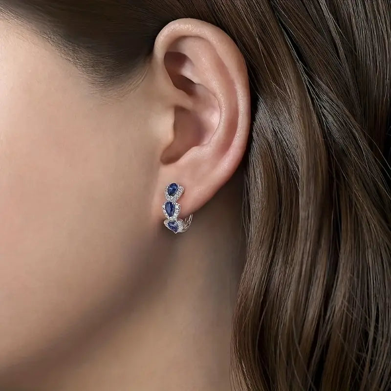 Royal Sapphire Crest Earrings