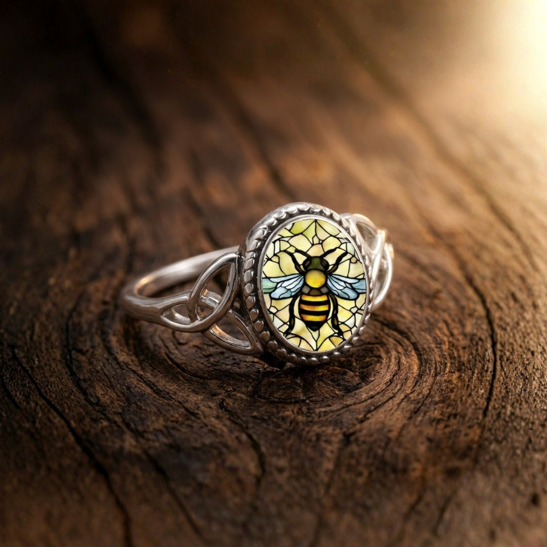 Bee Seal Silver Ring