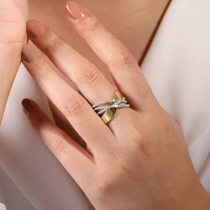 Luxury Crossover Pave Ring