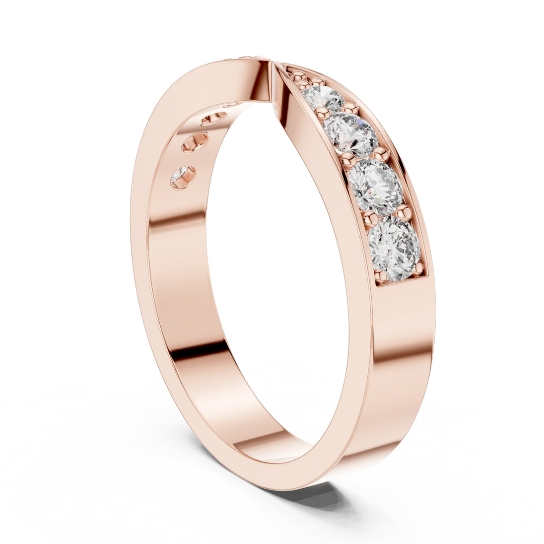 Open Pavé Arc Ring