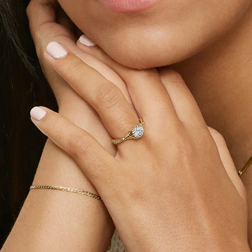 Zinnia Pear Ring