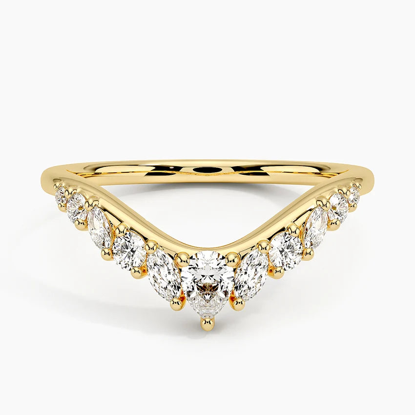 Contoured Diamond Ring