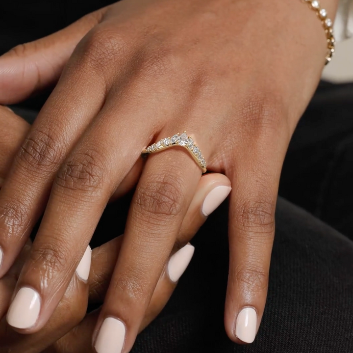 Contoured Diamond Ring