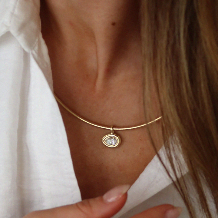 Colette Pendant Pear Diamond Necklace