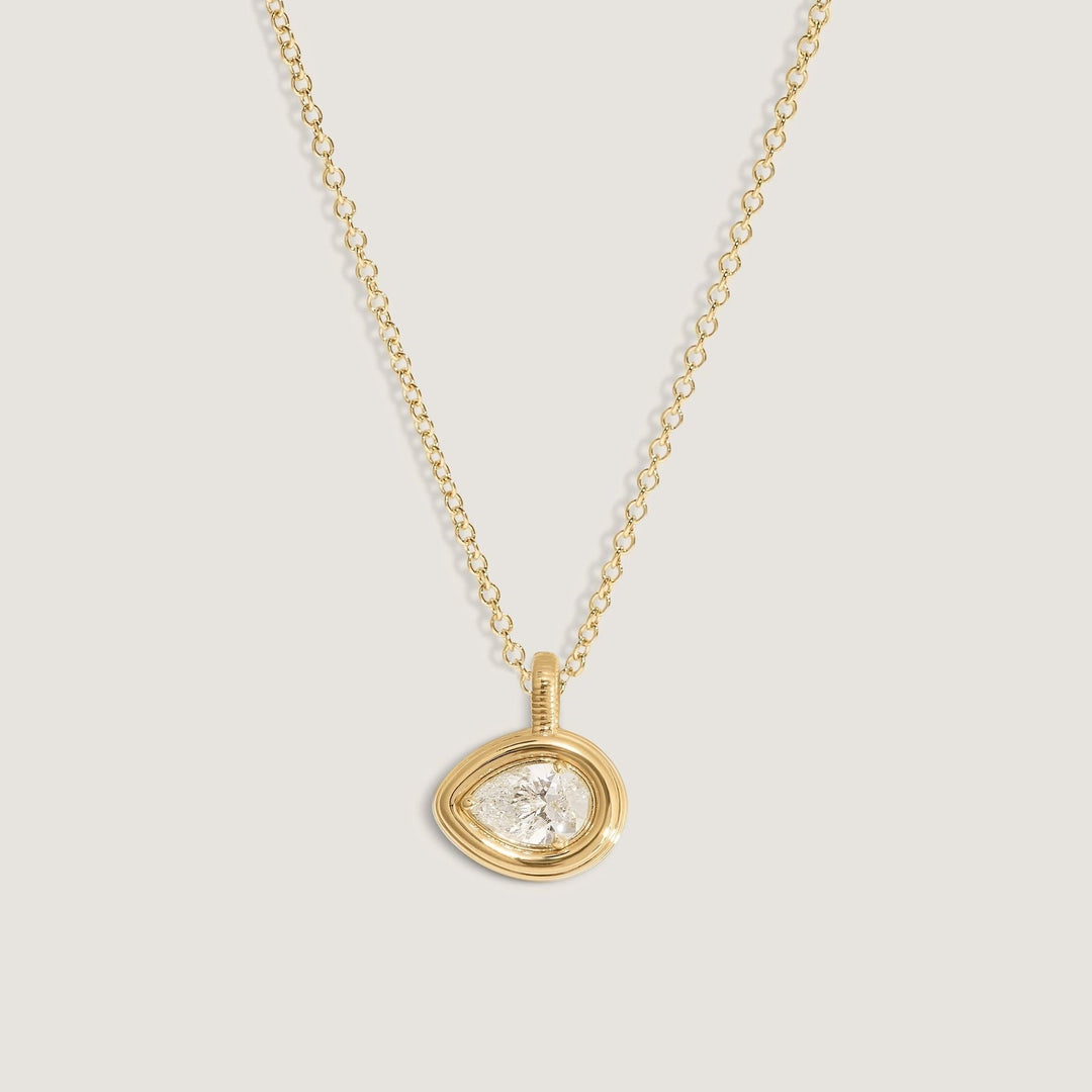 Colette Pendant Pear Diamond Necklace