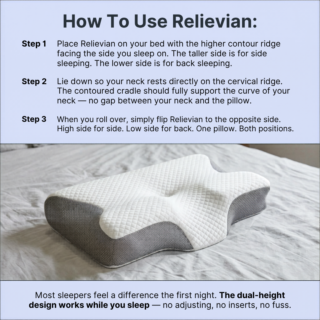 Relievian 2-in-1 Cervical Contour Pillow