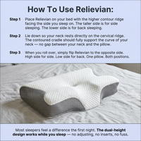 Relievian 2-in-1 Cervical Contour Pillow