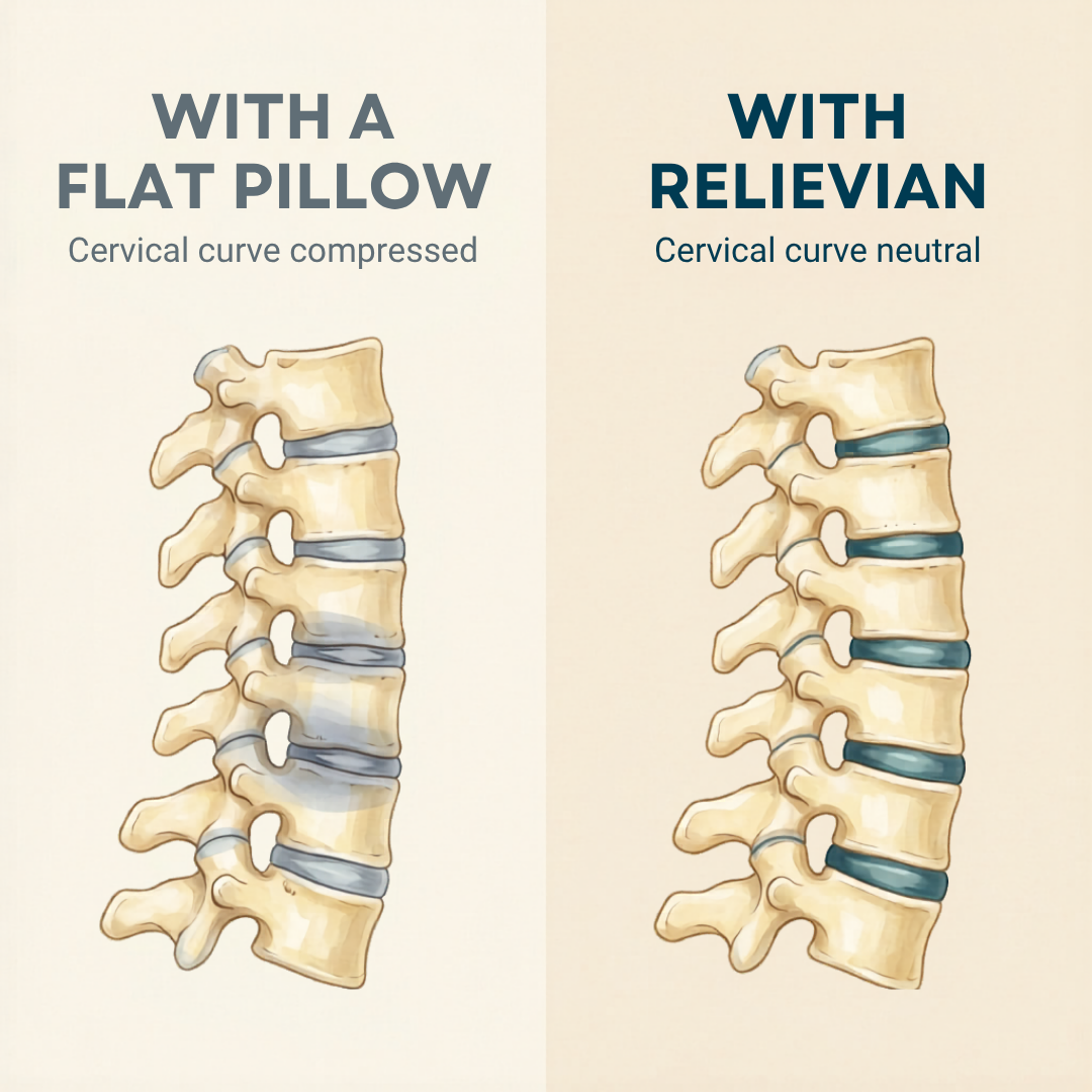 Relievian 2-in-1 Cervical Contour Pillow