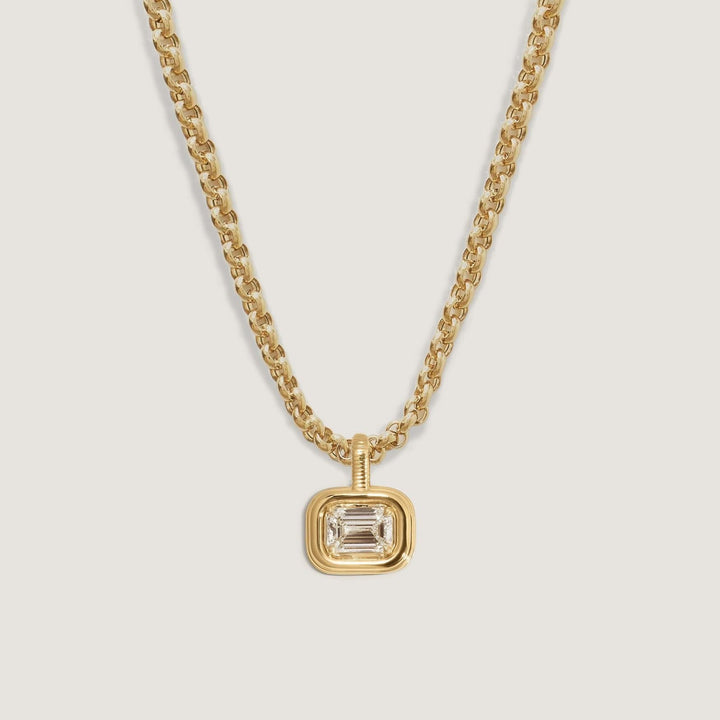 Margot Pendant Emerald Cut Diamond Necklace