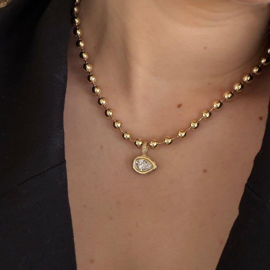 Colette Pendant Pear Diamond Necklace